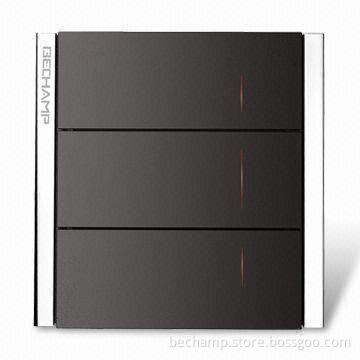 3-key Dimmer Remote Control Light Switch with -105dBm Receiving Sensitivity, Sized 86 x 86 x 35mm